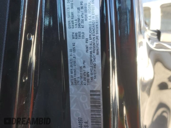 2022 Jeep Wrangler Unlimited Sport with VIN 1C4HJXDG6NW144897, listed as a Copart auction lot 83474284 with Not Provided miles and Salvage Title. Bid and sale history available at DreamBid. Image 14.
