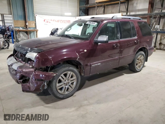 2008 Mercury Mountaineer Premier with VIN 4M2EU48878UJ15902, listed as a Copart auction lot 72962634 with 203,809 mi miles and Salvage Title. Bid and sale history available at carsss.com. Image 1.