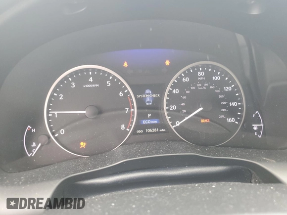 2015 Lexus ES with VIN JTHBK1GG2F2176765, listed as a Copart auction lot 54207485 with 106,281 mi miles and Salvage Title. Bid and sale history available at carsss.com. Image 9.
