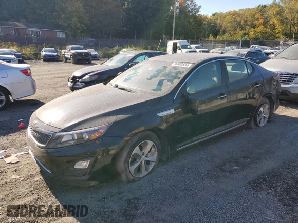 2014 Kia Optima Hybrid LX with VIN KNAGM4AD2E5070361, listed as a Copart auction lot 76683834 with 0 mi miles and Salvage Title. Bid and sale history available at carsss.com. Image 1.