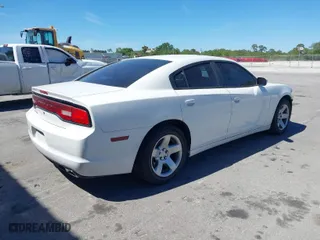 2013 Dodge Charger Police with VIN 2C3CDXAT0DH696299, listed as a IAAI auction lot 41734160 with 108,245 mi miles. Bid and sale history available at carsss.com. Image 4.