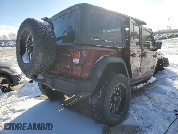 2021 Jeep Wrangler Unlimited Sport Altitude with VIN 1C4HJXDG2MW544163, listed as a Copart auction lot 86496084 with 49,737 mi miles and Salvage Title. Bid and sale history available at carsss.com. Image 3.