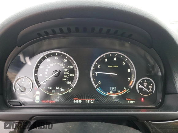 2016 BMW 5 Series 535i with VIN WBA5B1C59GG553564, listed as a Copart auction lot 81048354 with 94,959 mi miles and Salvage Title. Bid and sale history available at DreamBid. Image 9.