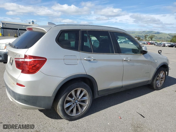 2013 BMW X3 xDrive28i with VIN 5UXWX9C56D0A27146, listed as a Copart auction lot 50550075 with 133,283 mi miles and Clean Title. Bid and sale history available at carsss.com. Image 3.