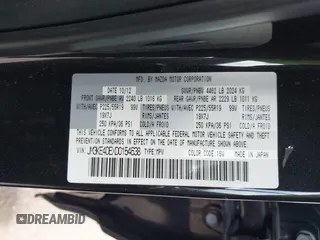 2013 Mazda CX-5 Grand Touring with VIN JM3KE4DEXD0154638, listed as a IAAI auction lot 41528944 with 195,159 mi miles. Bid and sale history available at carsss.com. Image 9.