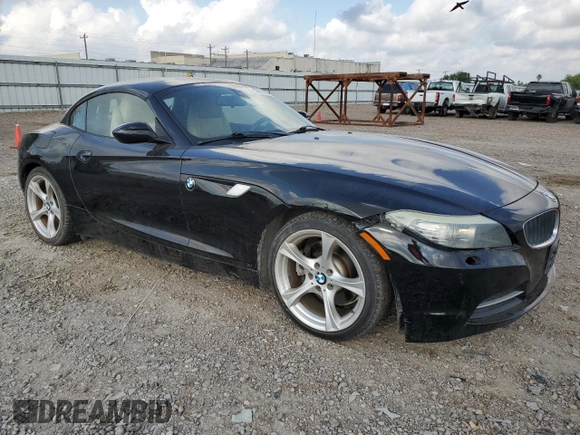2011 BMW Z4 sDrive30i with VIN WBALM5C54BE378752, listed as a Copart auction lot 58517654 with 86,596 mi miles and Clean Title. Bid and sale history available at carsss.com. Image 4.