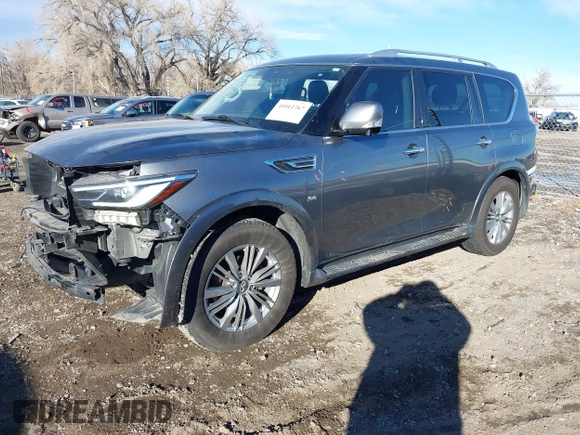 2020 Infiniti QX80 Luxe with VIN JN8AZ2NE5L9253264, listed as a IAAI auction lot 41012767 with 106,672 mi miles and . Bid and sale history available at DreamBid. Image 23.