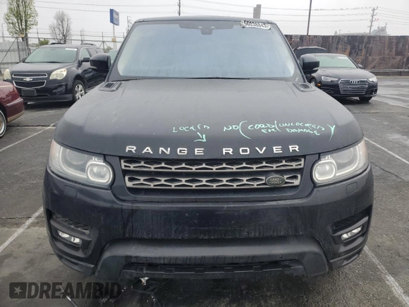 2017 Land Rover Range Rover Sport SE with VIN SALWG2FVXHA158297, listed as a Copart auction lot 50999465 with 49,456 mi miles and Salvage title. Bid and sale history available at DreamBid. Image 5.