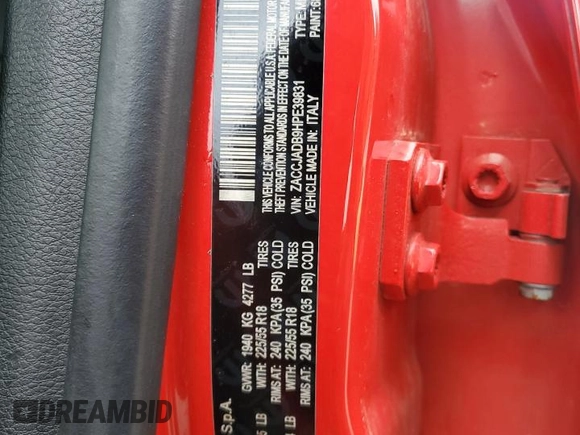 2017 Jeep Renegade Limited с VIN ZACCJADB9HPE39831, выставлен на аукционе Copart как лот 56572495 с пробегом 71 416 миль миль и Списание • Salvage title. История ставок и продаж доступна на DreamBid. Изображение 13.