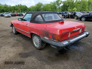 1987 Mercedes-Benz 560 Series 560SL with VIN WDBBA48D2HA055672, listed as a Copart auction lot 59116704 with 40,590 mi miles and Non Repairable. Bid and sale history available at carsss.com. Image 2.