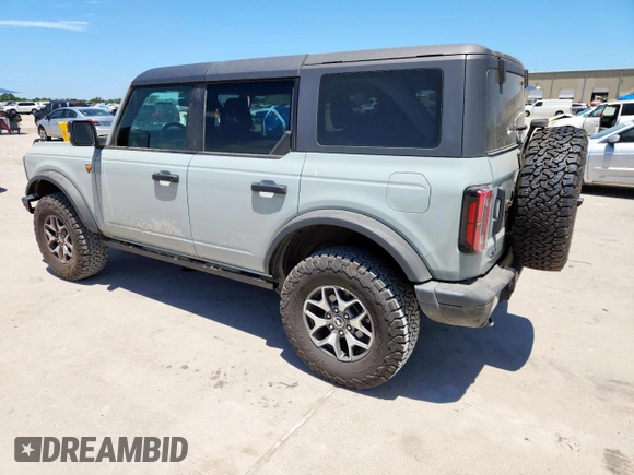 2024 Ford Bronco Badlands with VIN 1FMEE9BP5RLA42032, listed as a Copart auction lot 66133425 with 4,143 mi miles and Salvage title. Bid and sale history available at DreamBid. Image 2.