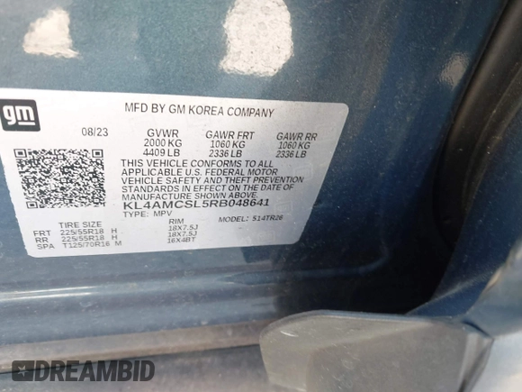 2024 Buick Encore GX Preferred с VIN KL4AMCSL5RB048641, выставлен на аукционе IAAI как лот 42053696 с пробегом 14 479 миль миль и . История ставок и продаж доступна на DreamBid. Изображение 9.