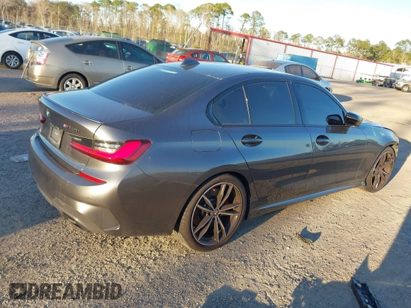 2022 BMW 3 Series M340i with VIN 3MW5U7J01N8C65375, listed as a IAAI auction lot 41688228 with 36,513 mi miles. Bid and sale history available at carsss.com. Image 4.