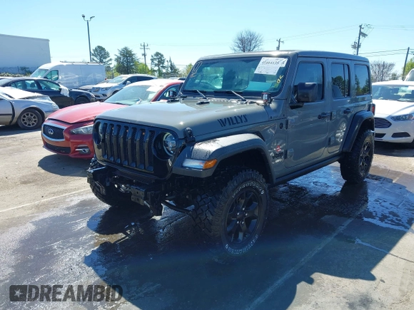 2022 Jeep Wrangler Unlimited Sport S with VIN 1C4HJXDG1NW200793, listed as a IAAI auction lot 41810817 with 35,212 mi miles. Bid and sale history available at carsss.com. Image 19.
