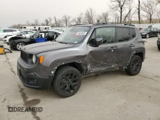 2018 Jeep Renegade Altitude with VIN ZACCJBBB5JPH48064, listed as a Copart auction lot 49410825 with 57,315 mi miles and Salvage title. Bid and sale history available at DreamBid. Image 1.