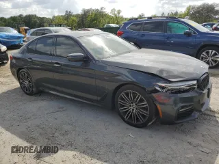 2017 BMW 5 Series 540i with VIN WBAJE5C37HG914805, listed as a Copart auction lot 50721455 with 56,668 mi miles and Salvage Title. Bid and sale history available at carsss.com. Image 4.