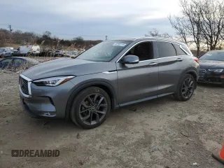 2019 Infiniti QX50 LUXE with VIN 3PCAJ5M32KF141112, listed as a Copart auction lot 44783113 with 37,636 mi miles. Bid and sale history available at carsss.com. Image 1.