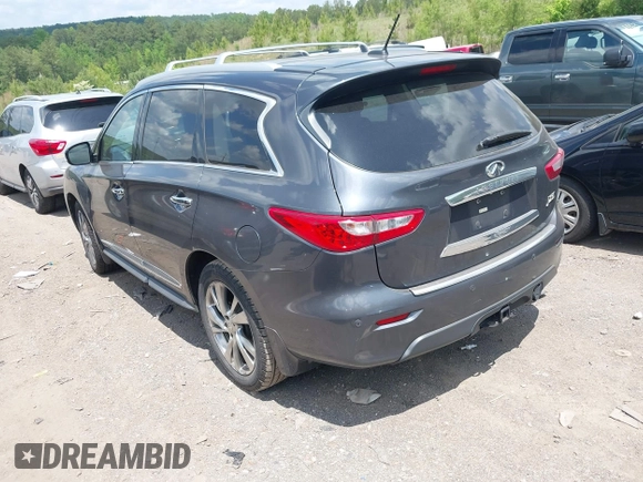 2013 Infiniti JX35 with VIN 5N1AL0MM9DC350915, listed as a IAAI auction lot 42076964 with 162,617 mi miles. Bid and sale history available at carsss.com. Image 3.