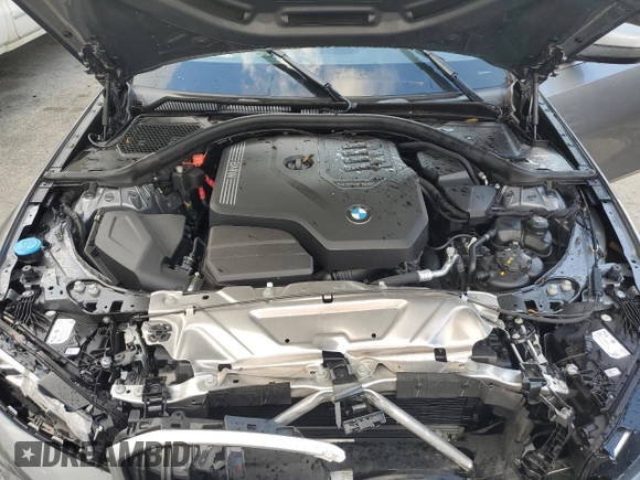 2024 BMW 3 Series 330i with VIN 3MW69FF07R8E53350, listed as a Copart auction lot 82477514 with 0 mi miles and Salvage Title. Bid and sale history available at carsss.com. Image 11.