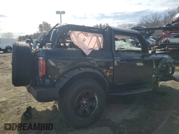 2022 Ford Bronco with VIN 1FMDE5CP4NLA79411, listed as a Copart auction lot 46832855 with Not provided miles and Salvage title. Bid and sale history available at DreamBid. Image 3.