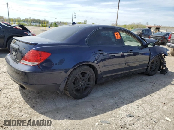 2005 Acura RL z VIN JH4KB16505C000595, wystawiony jako Copart lot #54083305 z przebiegiem Nie podano mil oraz Szkoda całkowita • Salvage title. Historia ofert i sprzedaży dostępna na DreamBid. Obrazek 3.