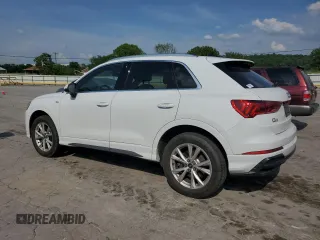 2021 Audi Q3 S line Premium with VIN WA1DECF32M1045084, listed as a Copart auction lot 54657575 with 35,265 mi miles and Salvage Title. Bid and sale history available at DreamBid. Image 2.