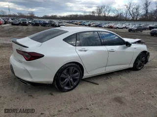 2023 Acura TLX w/A-Spec Package with VIN 19UUB6F53PA001876, listed as a Copart auction lot 47190255 with 30,771 mi miles and Salvage Title. Bid and sale history available at carsss.com. Image 3.