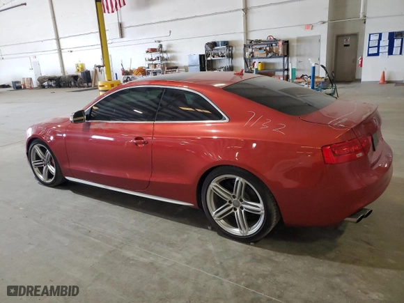 2013 Audi S5 Premium Plus with VIN WAUGGAFR2DA017479, listed as a Copart auction lot 54234015 with 137,237 mi miles and Salvage Title. Bid and sale history available at carsss.com. Image 2.