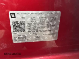 2018 Chevrolet Silverado 1500 LT with VIN 3GCUKREC0JG399301, listed as a Copart auction lot 53949965 with 164,299 mi miles and Clean Title. Bid and sale history available at carsss.com. Image 10.