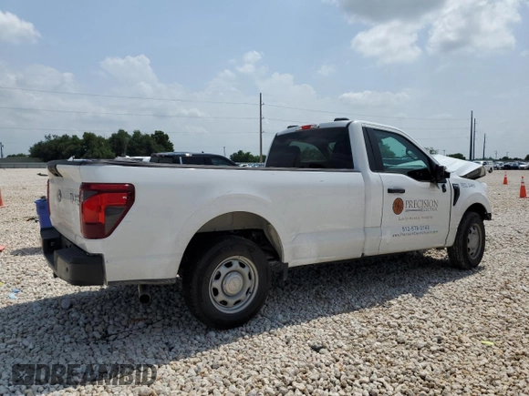 2024 Ford F-150 XL z VIN 1FTMF1KP2RKE56518, wystawiony jako Copart lot #53966135 z przebiegiem 6 192 mil mil oraz Szkoda całkowita • Salvage title. Historia ofert i sprzedaży dostępna na DreamBid. Obrazek 3.