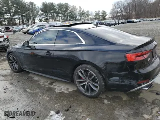 2018 Audi S5 Coupe Premium Plus with VIN WAUP4AF50JA002027, listed as a Copart auction lot 87928095 with 99,799 mi miles and Salvage Title. Bid and sale history available at carsss.com. Image 2.