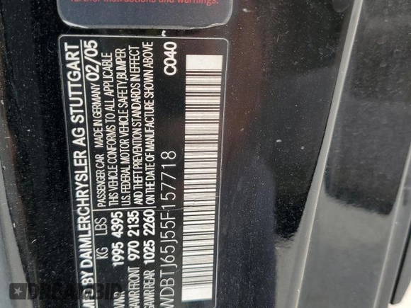 2005 Mercedes-Benz CLK 320 z VIN WDBTJ65J55F157718, wystawiony jako Copart lot #45033595 z przebiegiem 153 639 mil mil oraz Szkody całkowita. Historia ofert i sprzedaży dostępna na DreamBid. Obrazek 14.