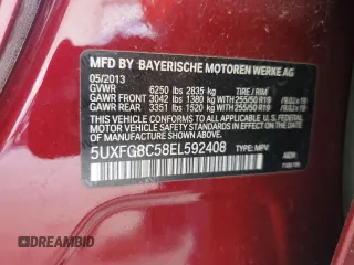 2014 BMW X6 50i z VIN 5UXFG8C58EL592408, wystawiony jako Copart lot #58175225 z przebiegiem 119 939 mil mil oraz Czysty tytuł • Clean title. Historia ofert i sprzedaży dostępna na DreamBid. Obrazek 13.