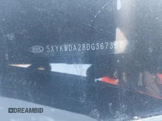 2013 Kia Sorento SX with VIN 5XYKWDA28DG367307, listed as a IAAI auction lot 41437488 with 120,822 mi miles and . Bid and sale history available at DreamBid. Image 9.