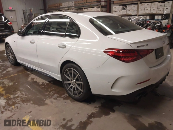 2023 Mercedes-Benz C 43 AMG with VIN W1KAF8HB9PR089554, listed as a IAAI auction lot 41587016 with 14,351 mi miles and . Bid and sale history available at DreamBid. Image 3.
