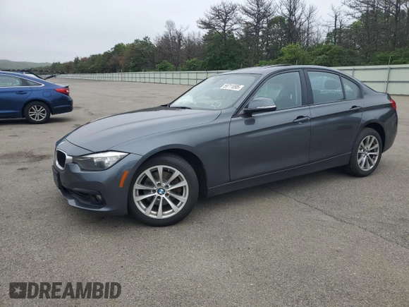 2017 BMW 3 Series 320i xDrive with VIN WBA8E5G55HNU42092, listed as a Copart auction lot 59711095 with 77,997 mi miles and Salvage title. Bid and sale history available at DreamBid. Image 1.