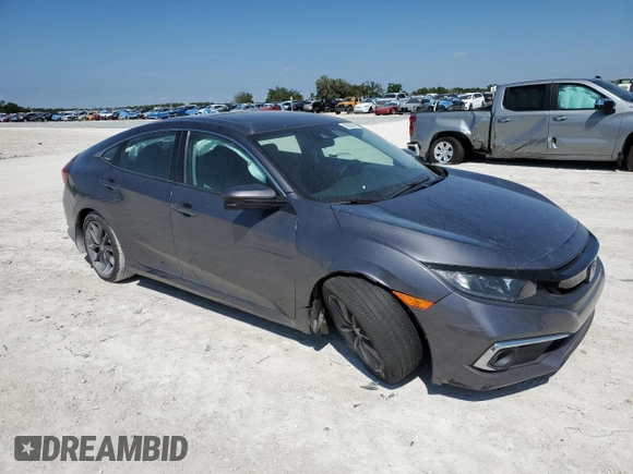 2021 Honda Civic Sedan EX with VIN 2HGFC1F34MH703080, listed as a Copart auction lot 49089425 with 18,451 mi miles and Salvage Title. Bid and sale history available at carsss.com. Image 4.