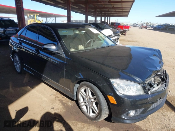 2009 Mercedes-Benz C-Class 3.5L Sport with VIN WDDGF56X99R068598, listed as a IAAI auction lot 41830790 with 92,049 mi miles. Bid and sale history available at carsss.com. Image 13.