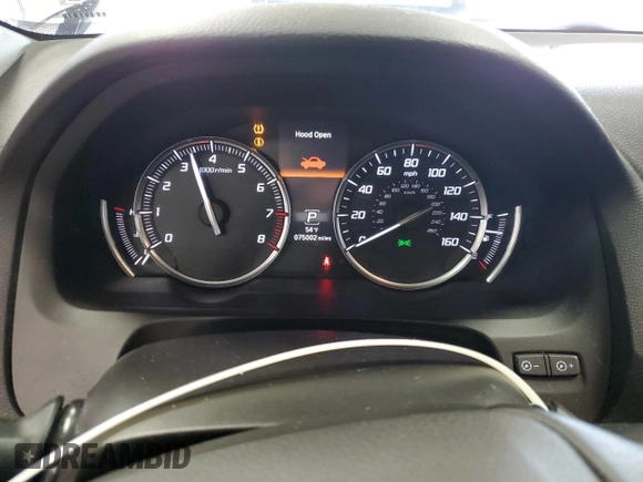 2017 Acura TLX Technology with VIN 19UUB1F56HA003416, listed as a Copart auction lot 54445025 with 75,002 mi miles and Clean title. Bid and sale history available at DreamBid. Image 9.