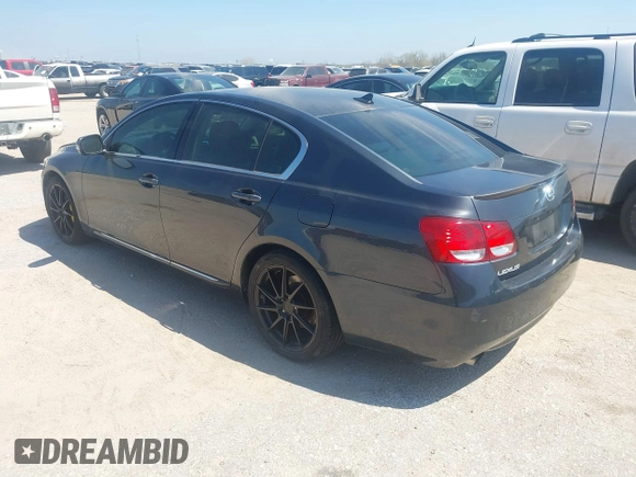 2008 Lexus GS 350 with VIN JTHBE96SX80039065, listed as a IAAI auction lot 41736450 with 202,082 mi miles. Bid and sale history available at carsss.com. Image 3.