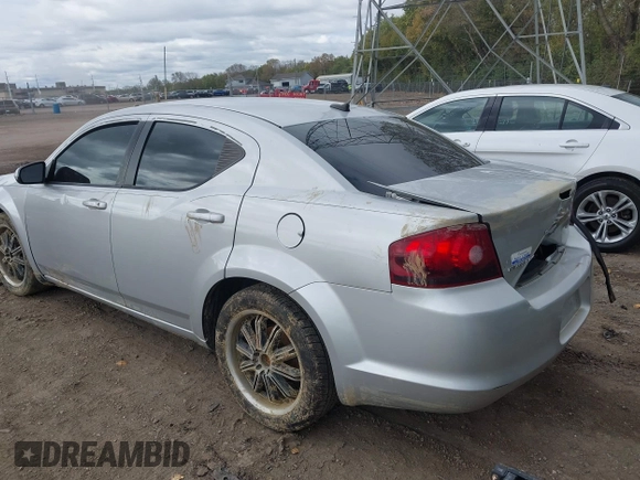 2012 Dodge Avenger SXT with VIN 1C3CDZCB8CN161680, listed as a IAAI auction lot 40581080 with Not Provided miles and . Bid and sale history available at DreamBid. Image 3.