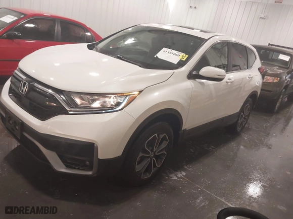 2021 Honda CR-V EX-L with VIN 2HKRW2H87MH602415, listed as a IAAI auction lot 41351060 with 17,400 mi miles. Bid and sale history available at carsss.com. Image 17.