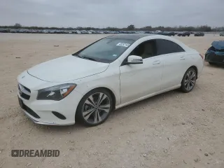 2018 Mercedes-Benz CLA with VIN WDDSJ4EBXJN523933, listed as a Copart auction lot 48252145 with 120,726 mi miles and Salvage Title. Bid and sale history available at carsss.com. Image 1.