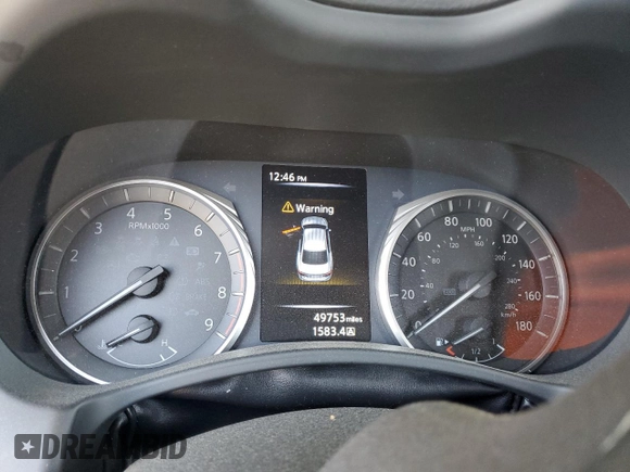 2019 Infiniti Q50 Luxe with VIN JN1EV7AP8KM514432, listed as a Copart auction lot 61669405 with 49,753 mi miles and Salvage title. Bid and sale history available at DreamBid. Image 9.