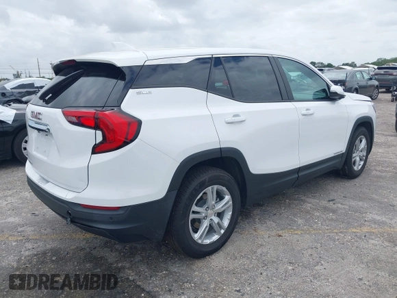 2021 GMC Terrain SLE with VIN 3GKALMEV3ML360383, listed as a IAAI auction lot 41956162 with 27,074 mi miles and . Bid and sale history available at carsss.com. Image 4.