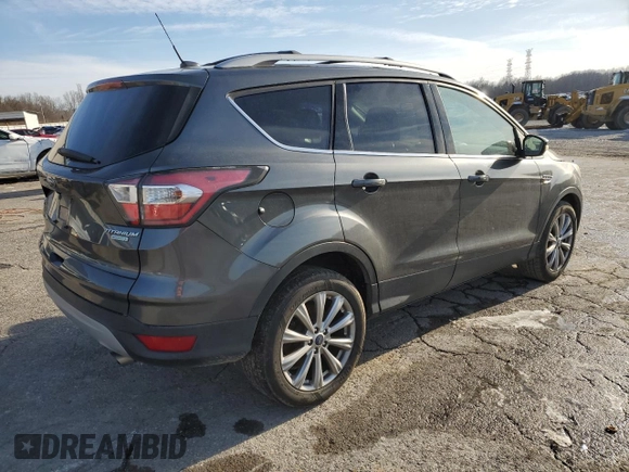 2017 Ford Escape Titanium with VIN 1FMCU0JD6HUB48690, listed as a Copart auction lot 45940845 with 160,296 mi miles and Salvage Title. Bid and sale history available at carsss.com. Image 3.