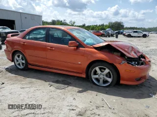 2004 Mazda Mazda6 s with VIN 1YVFP80D845N58740, listed as a Copart auction lot 51483185 with 130,196 mi miles and Salvage Title. Bid and sale history available at carsss.com. Image 4.