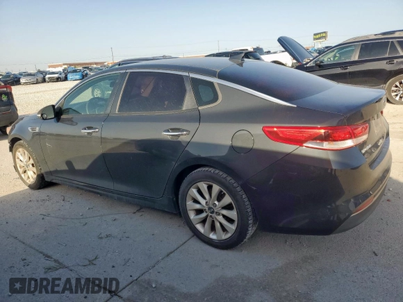 2016 Kia Optima LX with VIN 5XXGT4L38GG077310, listed as a Copart auction lot 57438535 with 113,047 mi miles and Salvage title. Bid and sale history available at DreamBid. Image 2.