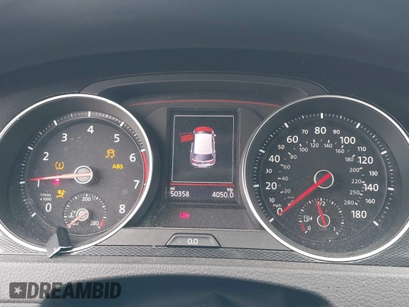 2017 Volkswagen Golf GTI S with VIN 3VW547AU4HM023548, listed as a IAAI auction lot 41534886 with 50,358 mi miles. Bid and sale history available at carsss.com. Image 7.