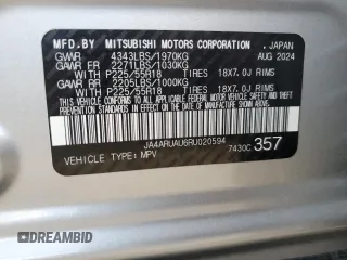 2024 Mitsubishi Outlander S z VIN JA4ARUAU6RU020594, wystawiony jako Copart lot #58967225 z przebiegiem 8596 mil mil oraz Tytuł czysty. Historia ofert i sprzedaży dostępna na DreamBid. Obrazek 13.